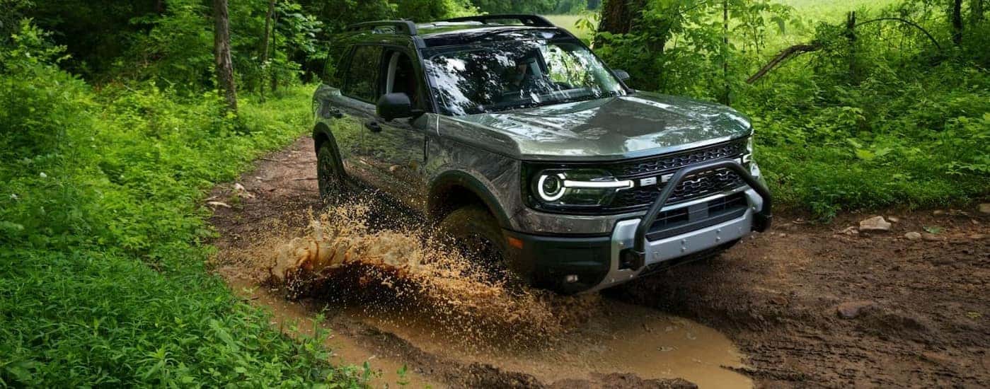 A gray 2026 Ford Bronco Sport off-roading.