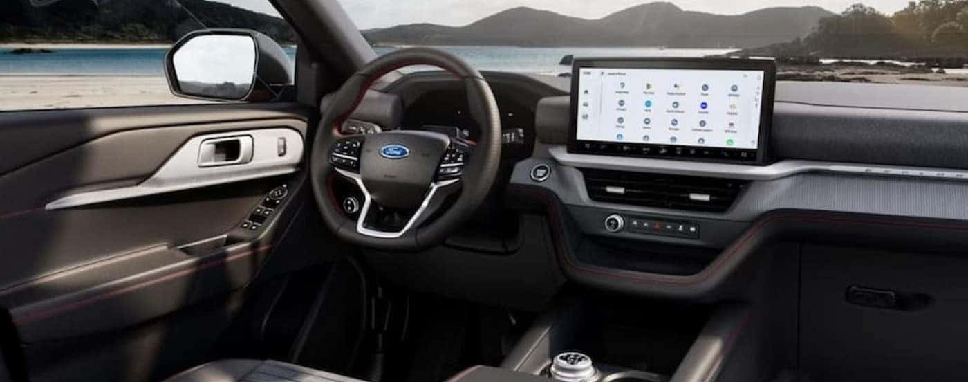 Gray dash in a 2026 Ford Explorer.