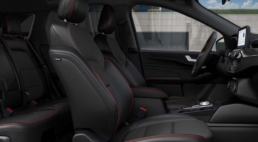Side view of the back seats in the interior of a 2026 Ford Escape.