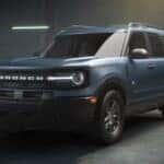 Blue 2026 Ford Bronco Sport against a concrete background