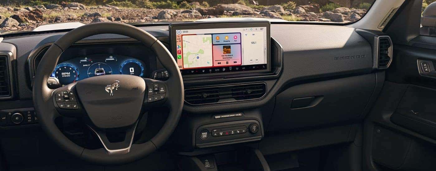 2026 Ford Bronco Sport front dashboard with touch screen display