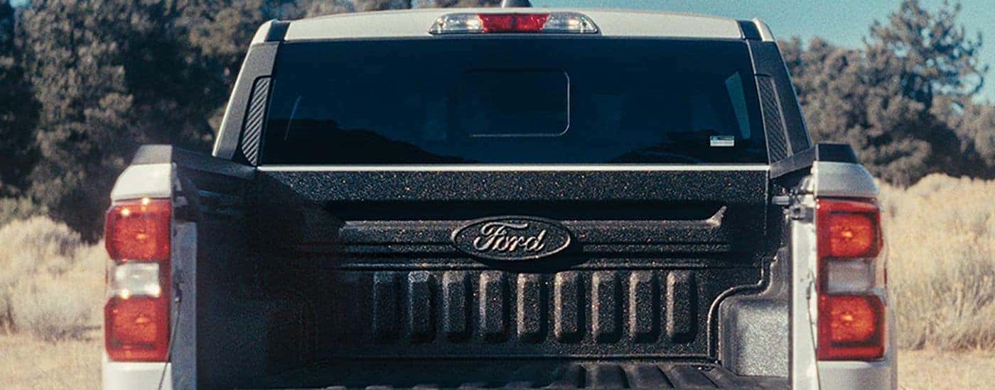 2026 Ford Maverick truck bed parked in a field.