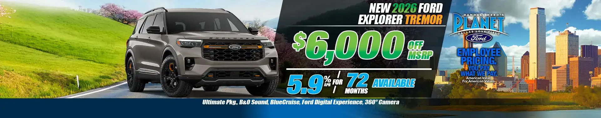New 2026 Ford Explorer Tremor for Sale in Dallas, TX - Planet Ford Dallas - Your Dallas Ford Dealer (Updated May 6, 2026)