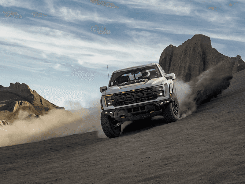 Ford F-150 driving in sand 