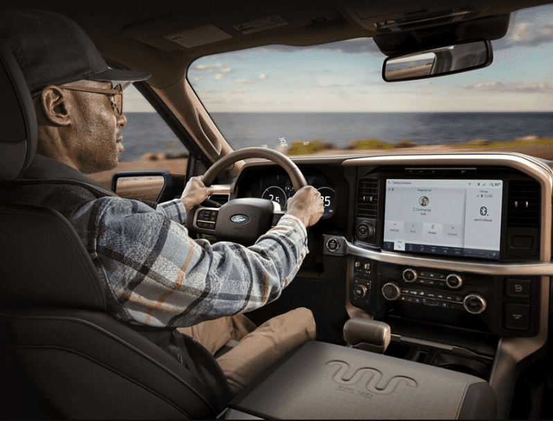 Driving Ford Truck near the beach