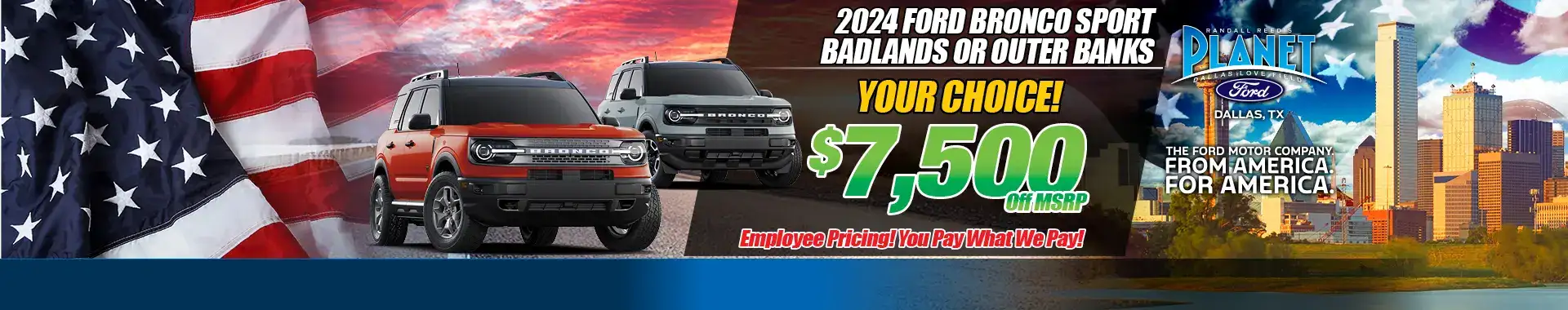 2024 Ford Bronco Sport Badlands or Outer Banks Special for Sale in Dallas, TX at Planet Ford Dallas - Updated: