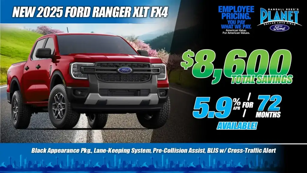 New 2025 Ford<br>Ranger XLT<br><i>Special in Dallas, TX</i>