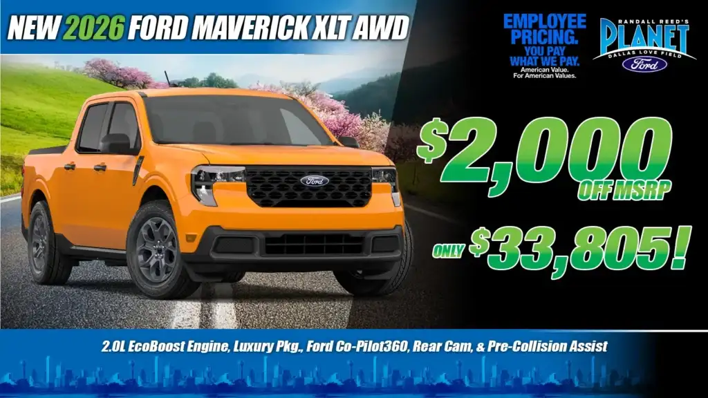 New <u>2026</u> Ford<br>Maverick XLT AWD<br><i>Special in Dallas, TX</i>