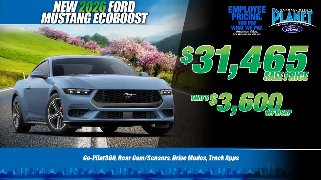 New <u>2026</u> Ford<br>Mustang EcoBoost <br><i>Special in Dallas, TX</i>