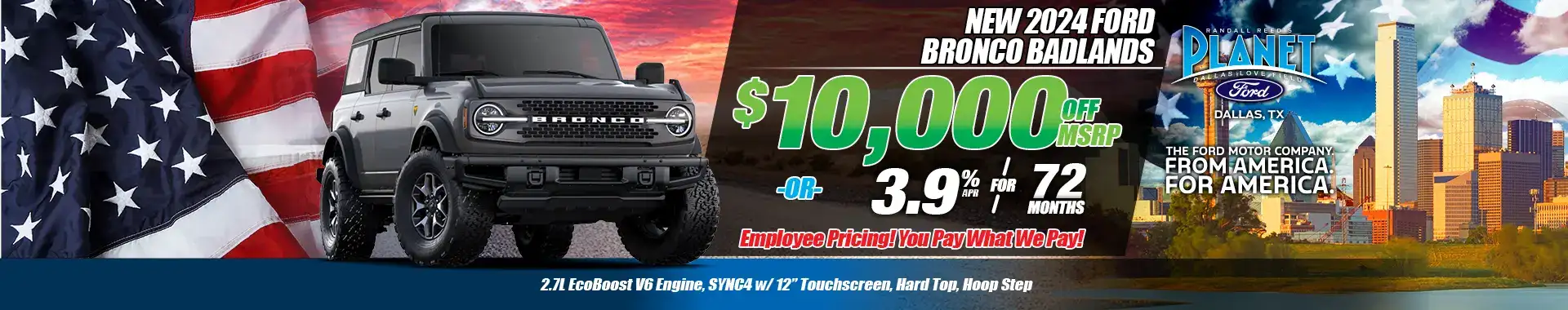 New 2024 Ford Bronco Badlands Special for Sale in Dallas, TX at Planet Ford Dallas - Updated: 6/3/25