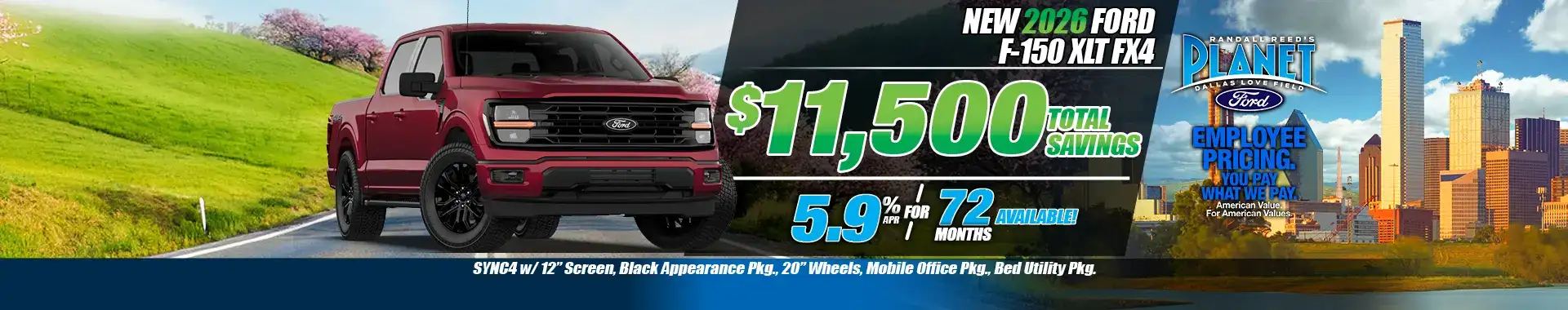 New 2026 Ford F-150 XLT FX4 for Sale in Dallas, TX - Planet Ford Dallas - Your Dallas Ford Dealer (Updated May 4, 2026)