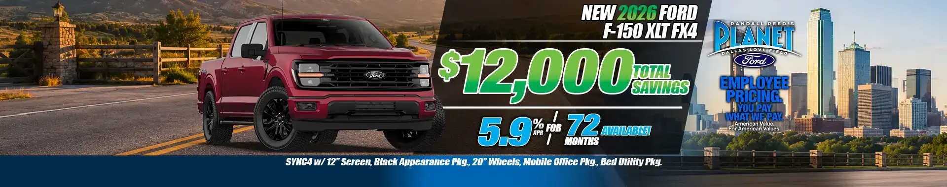 New 2026 Ford F-150 XLT FX4 for Sale in Dallas, TX - Planet Ford Dallas - Your Dallas Ford Dealer (Updated June 8, 2026)