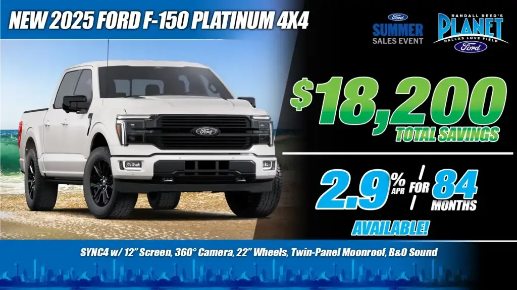 New 2025 Ford<br>F-150 Platinum<br><i>Special in Dallas, TX</i>