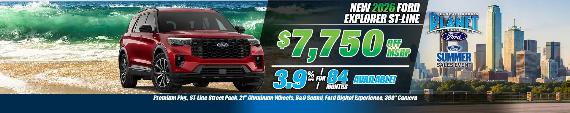 New 2026 Ford Explorer ST-Line for Sale in Dallas, TX - Planet Ford Dallas - Your Dallas Ford Dealer (Updated July 7, 2026)