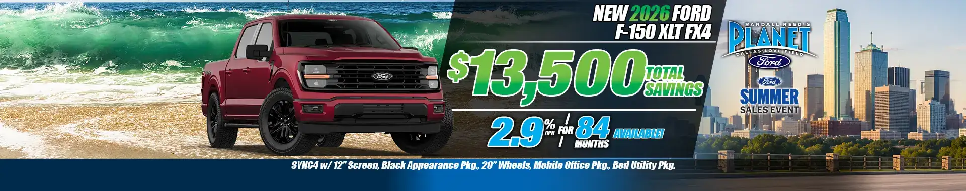 New 2026 Ford F-150 XLT FX4 for Sale in Dallas, TX - Planet Ford Dallas - Your Dallas Ford Dealer (Updated July 17, 2026)
