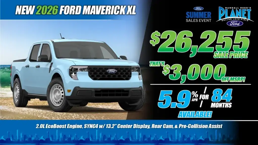 New <u>2026</u> Ford<br>Maverick XL<br><i>Special in Dallas, TX</i>
