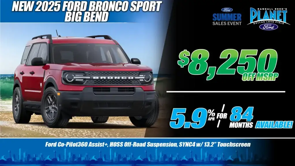 New 2025 Ford<br>Bronco Sport<br>Big Bend 4X4<br><i>Special in Dallas, TX</i>