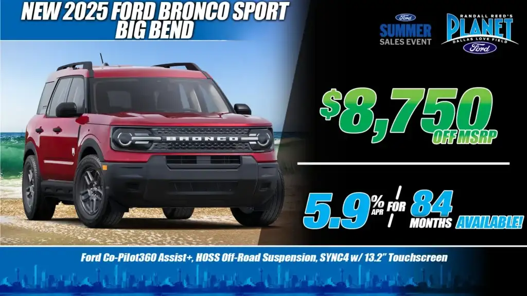 New 2025 Ford<br>Bronco Sport<br>Big Bend 4X4<br><i>Special in Dallas, TX</i>