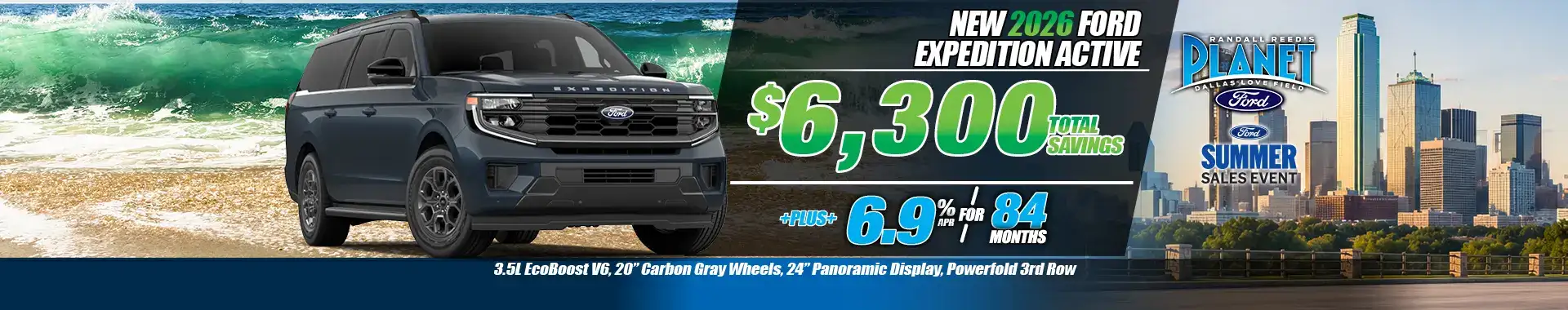 New 2026 Ford Expedition Active for Sale in Dallas, TX - Planet Ford Dallas - Your Dallas Ford Dealer (Updated August 10, 2026)
