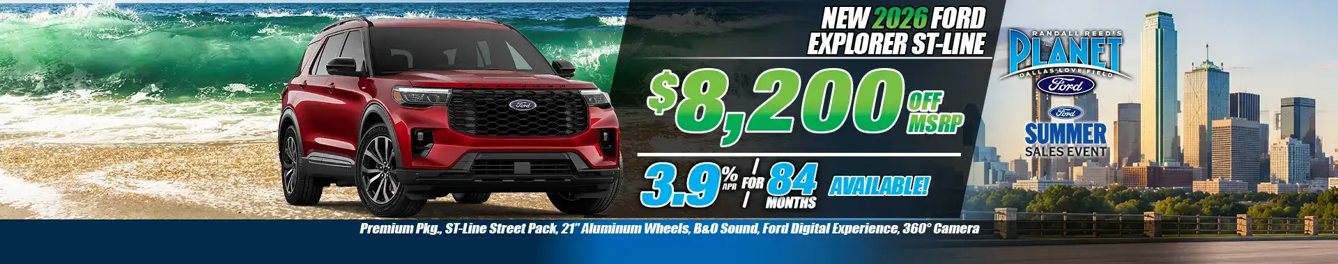 New 2026 Ford Explorer ST-Line for Sale in Dallas, TX - Planet Ford Dallas - Your Dallas Ford Dealer (Updated August 10, 2026)