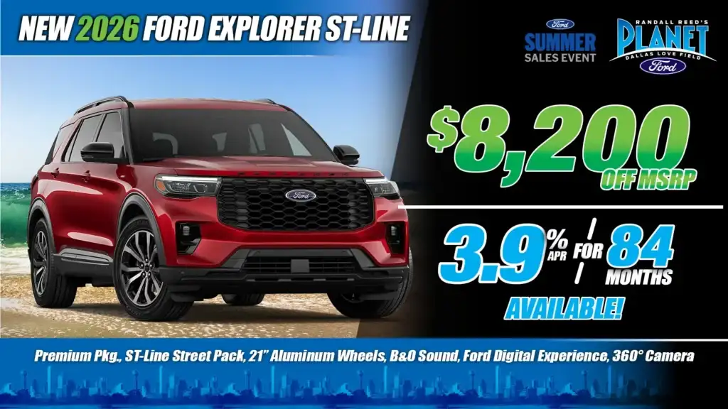 New <u>2026</u> Ford<br>Explorer ST-Line<br><i>Special in Dallas, TX</i>