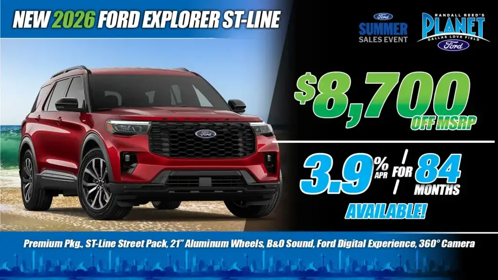 New <u>2026</u> Ford<br>Explorer ST-Line<br><i>Special in Dallas, TX</i>