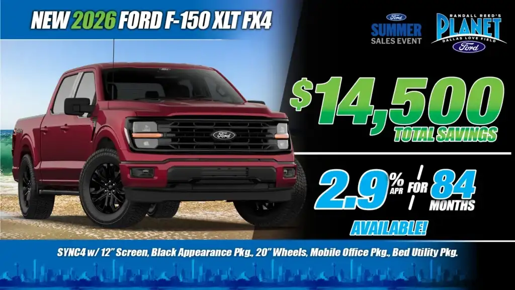 New <u>2026</u> Ford<br>F-150 XLT FX4<br><i>Special in Dallas, TX</i>
