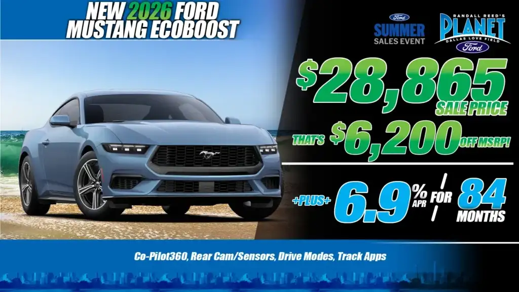 New <u>2026</u> Ford<br>Mustang EcoBoost <br><i>Special in Dallas, TX</i>