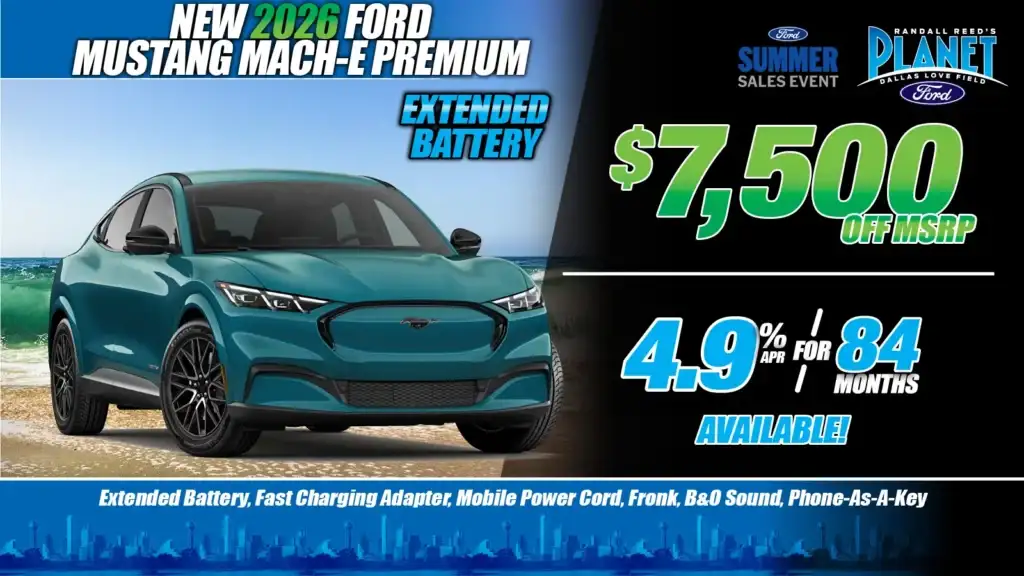 New 2026 Ford<br>Mustang Mach-E Premium<br><i>Special in Dallas, TX</i>