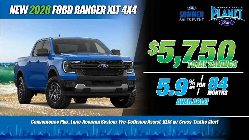 New <u>2026</u> Ford<br>Ranger XLT<br><i>Special in Dallas, TX</i>