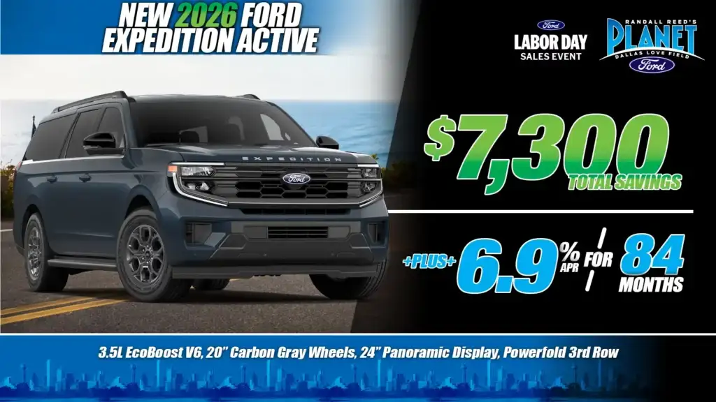 New <u>2026</u> Ford<br>Expedition Active<br><i>Special in Dallas, TX</i>