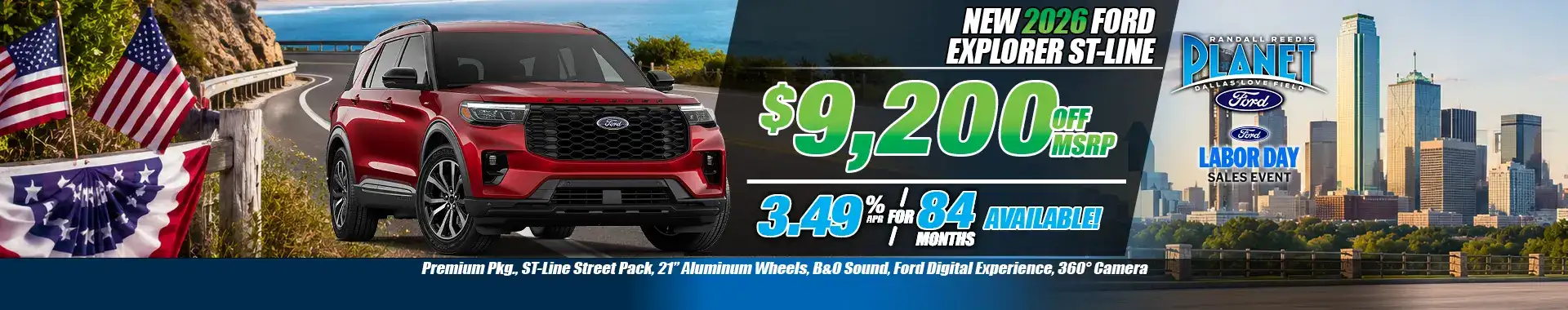 New 2026 Ford Explorer ST-Line for Sale in Dallas, TX - Planet Ford Dallas - Your Dallas Ford Dealer (Updated September 8, 2026)