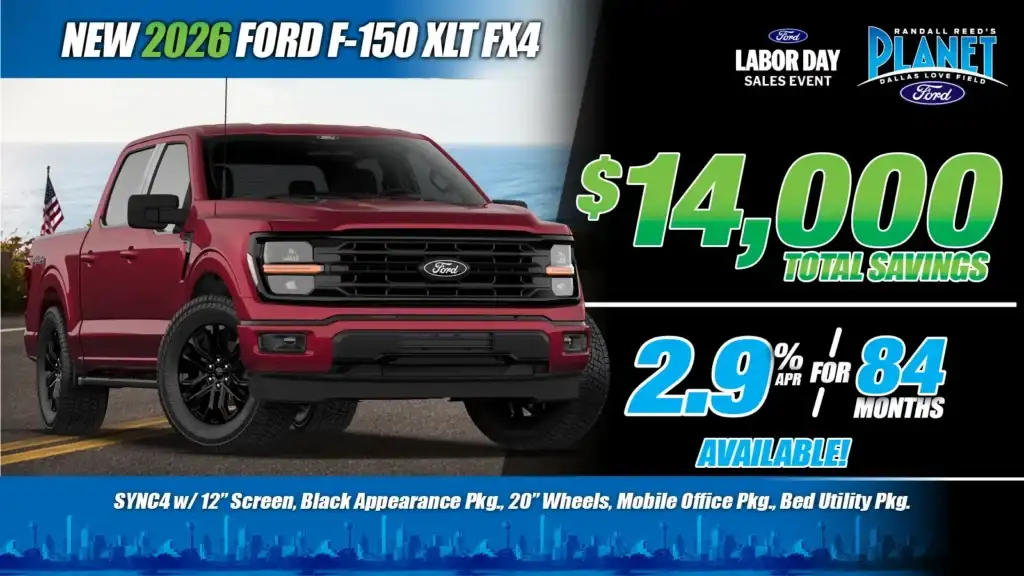 New <u>2026</u> Ford<br>F-150 XLT FX4<br><i>Special in Dallas, TX</i>