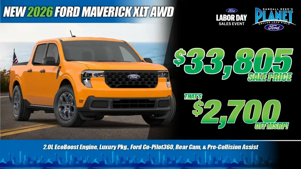 New <u>2026</u> Ford<br>Maverick XLT AWD<br><i>Special in Dallas, TX</i>