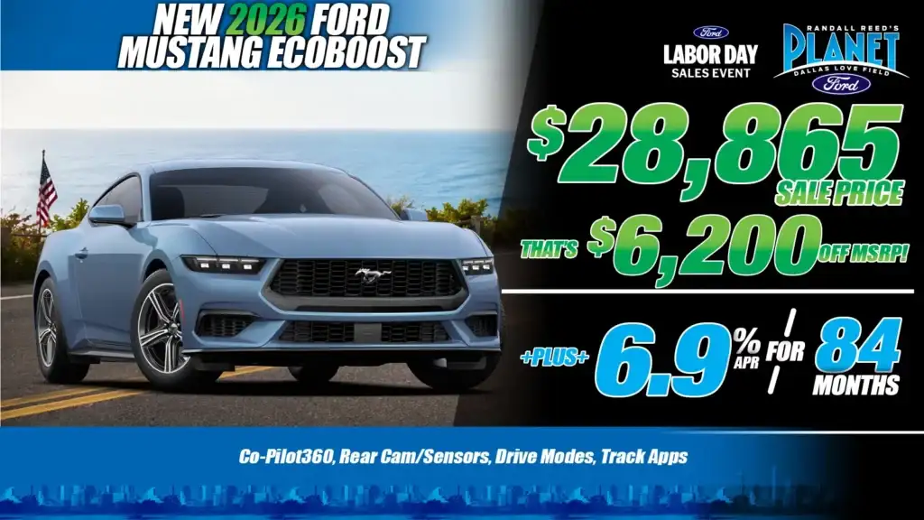 New <u>2026</u> Ford<br>Mustang EcoBoost <br><i>Special in Dallas, TX</i>