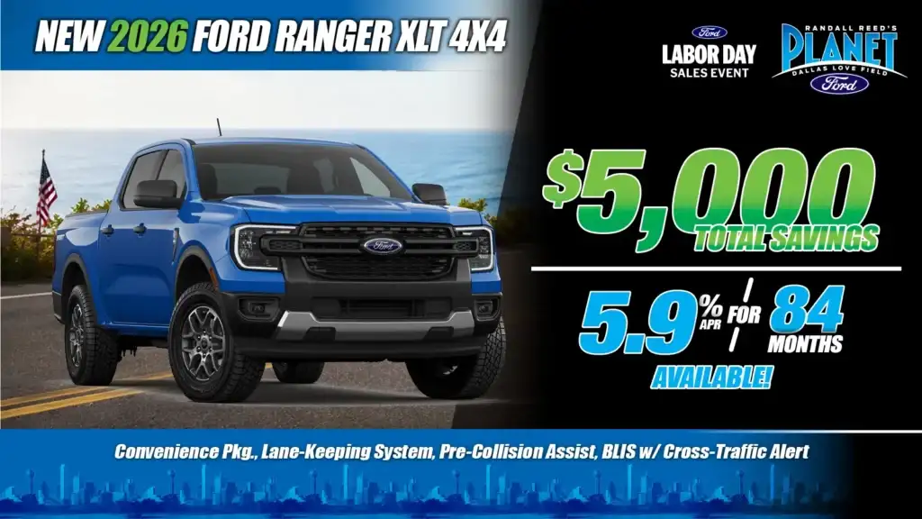 New <u>2026</u> Ford<br>Ranger XLT<br><i>Special in Dallas, TX</i>
