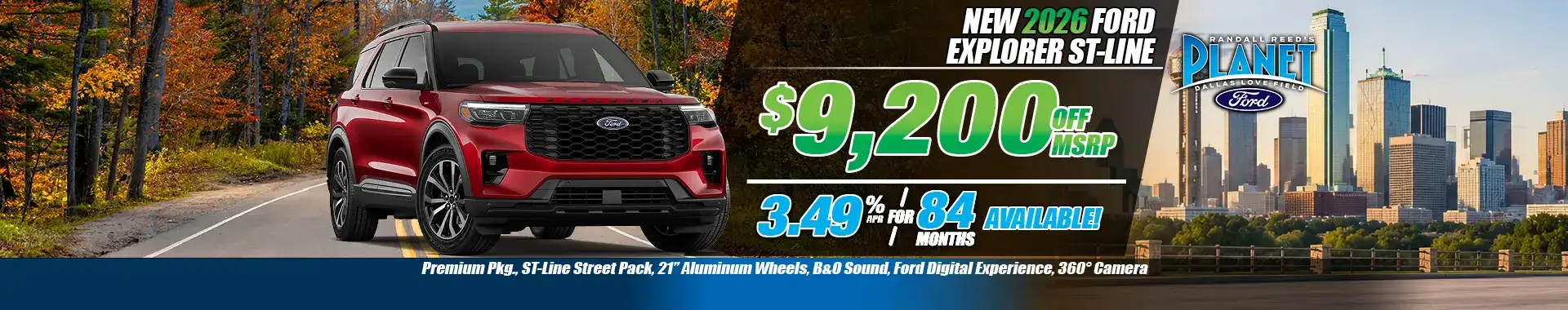 New 2026 Ford Explorer ST-Line Special for Sale in Dallas, TX at Planet Ford Dallas - Updated: 10/1/26
