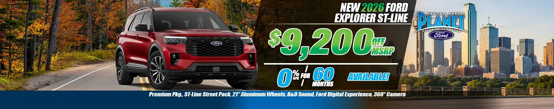 New 2026 Ford Explorer ST-Line Special for Sale in Dallas, TX at Planet Ford Dallas - Updated: 10/22/26