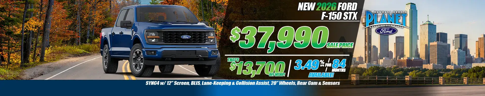 New 2026 Ford F-150 STX Special for Sale in Dallas, TX at Planet Ford Dallas - Updated: 10/1/26