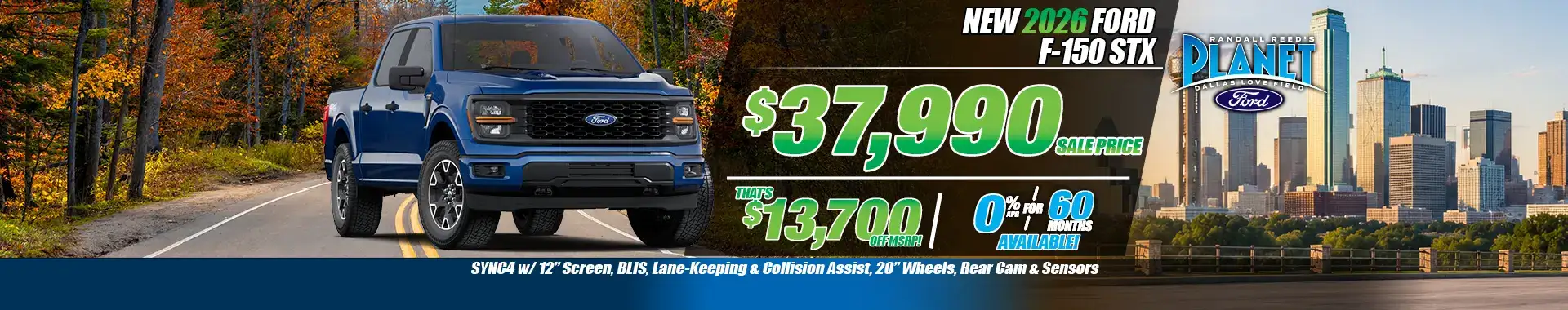 New 2026 Ford F-150 STX Special for Sale in Dallas, TX at Planet Ford Dallas - Updated: 10/22/26