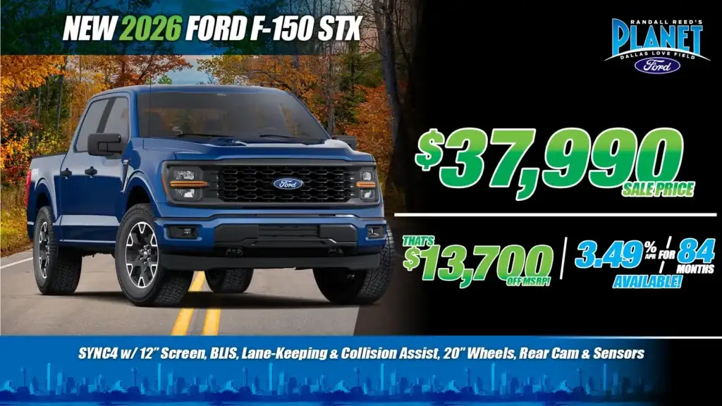 New <u>2026</u> Ford<br>F-150 STX<br><i>Special in Dallas, TX</i>