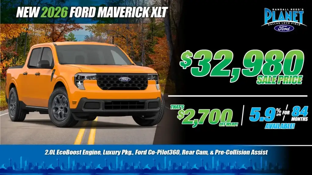 New <u>2026</u> Ford<br>Maverick XLT AWD<br><i>Special in Dallas, TX</i>