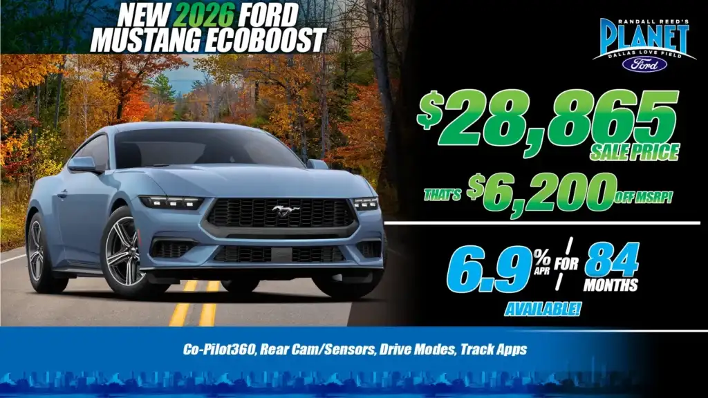 New <u>2026</u> Ford<br>Mustang EcoBoost <br><i>Special in Dallas, TX</i>