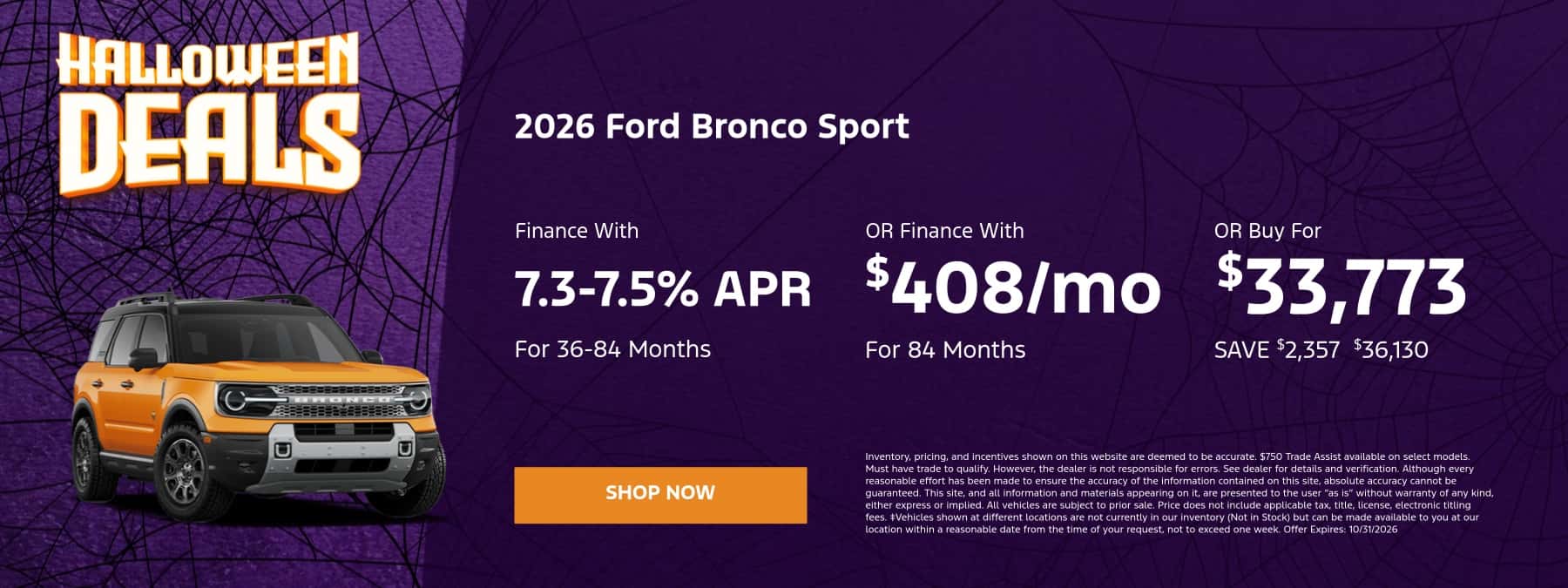 Prater Ford Bronco Sport Offers