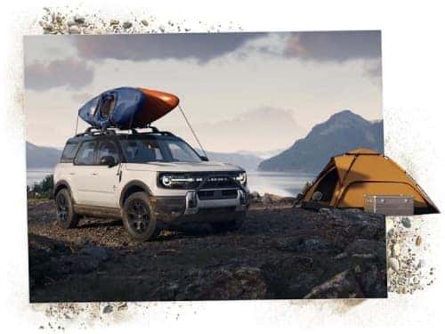 2025 Ford Bronco Sport parked outside a camping area
