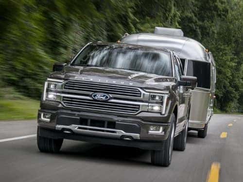 2025 Ford F-150 towing an airstream