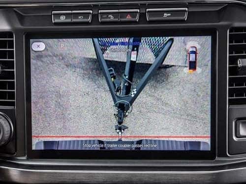 2025 Ford Super Duty view of pro trailer hitch assist feature on touchscreen display