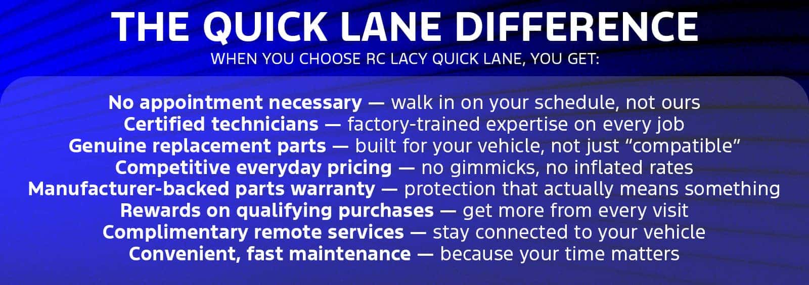 Quick Lane Service