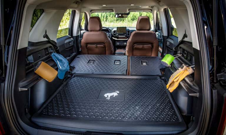 2026 Ford Bronco Interior Cargo Space With Seats Folded Down