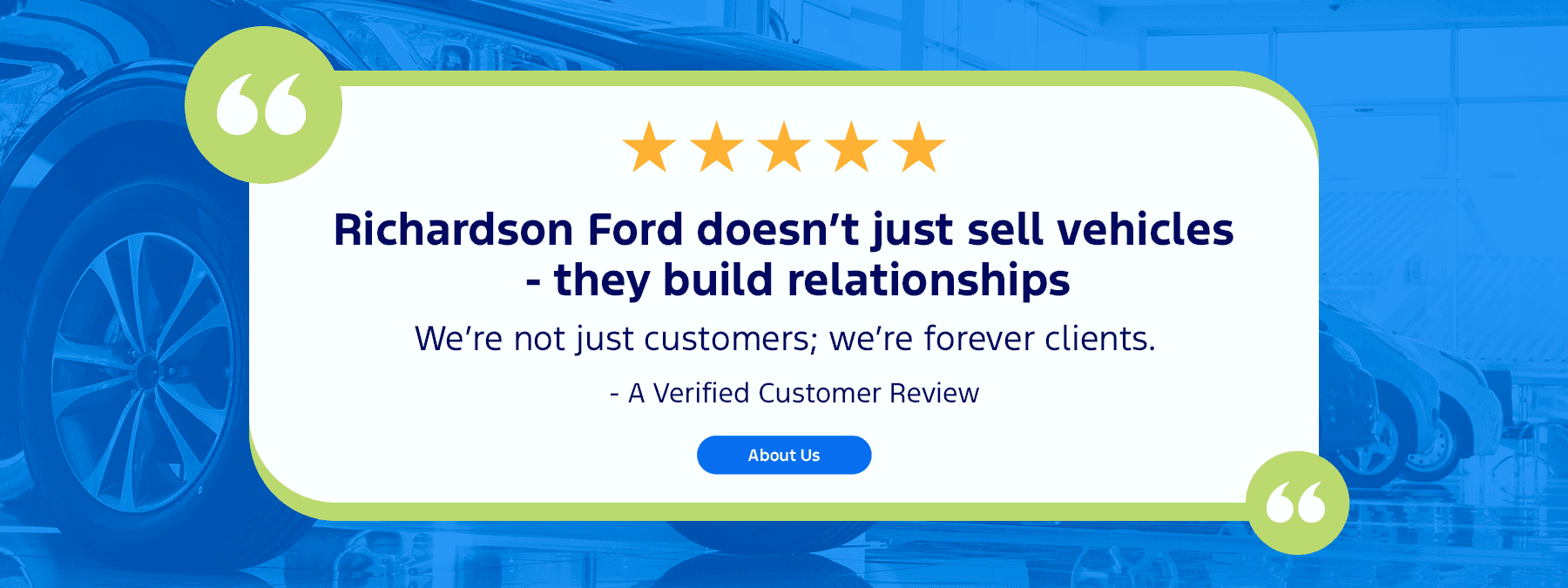 Richardson Ford doesn’t just sell vehicles — they build relationships